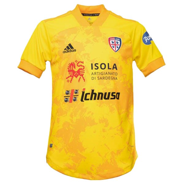 Camiseta Cagliari Calcio Replica Tercera Ropa 2020/21 Amarillo